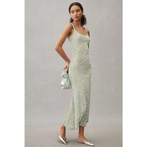 NEW Bardot Nadira Sleeveless Mesh Burnout Fitted Midi Dress